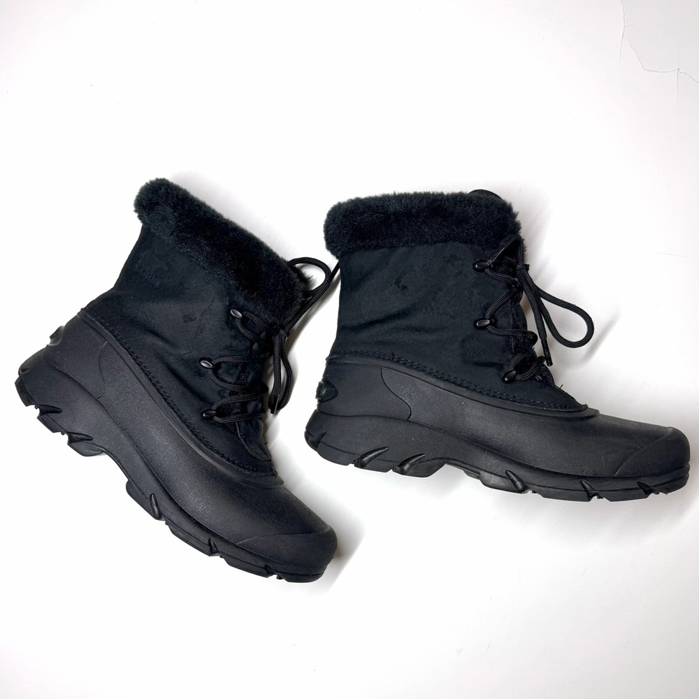 Sorel Women’s Snow Angel Faux Fur Detail Waterproof Boots Black Size- 8 - Picture 7 of 10